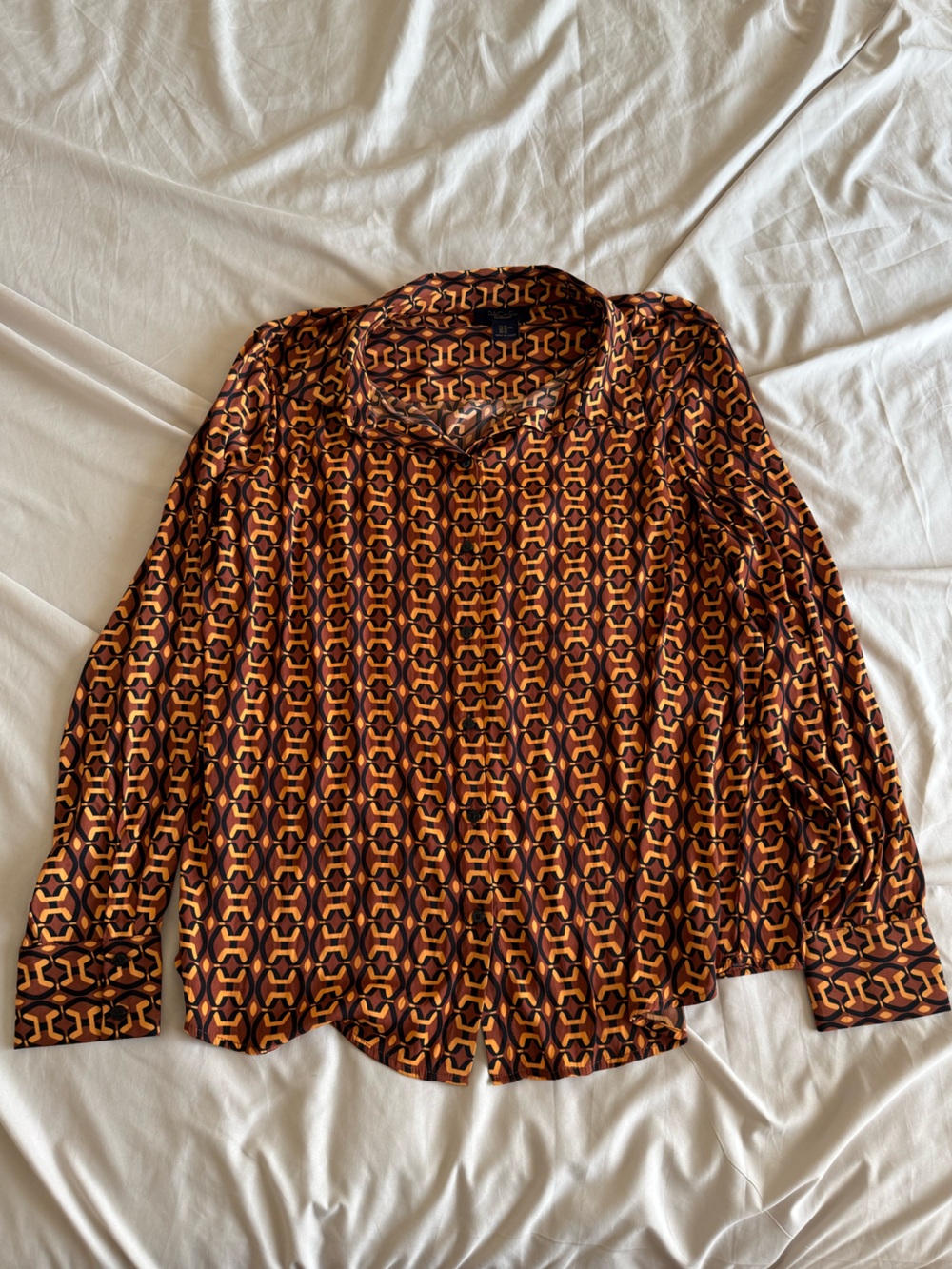 RACHEL Rachel Roy Geometric Print Blouse